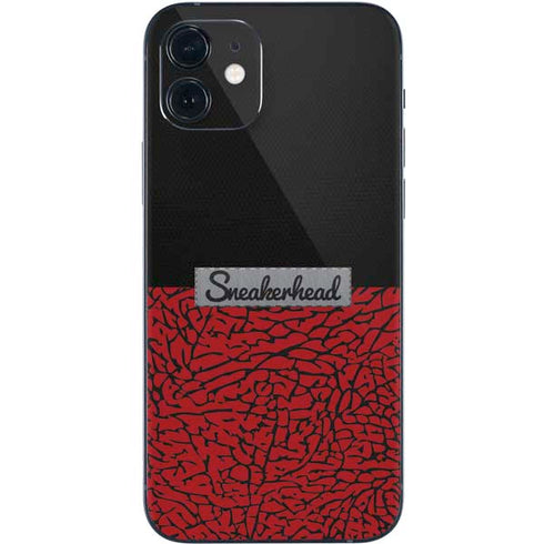 Elephant Print Red Sneakerhead iPhone 12 Skin