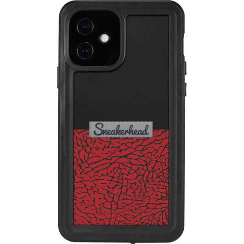 Elephant Print Red Sneakerhead iPhone 12 Waterproof Case