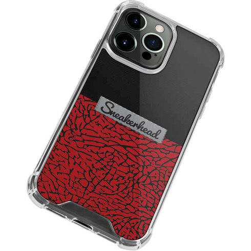 Elephant Print Red Sneakerhead iPhone 13 Pro Clear Case