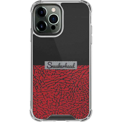 Elephant Print Red Sneakerhead iPhone 13 Pro Max Clear Case