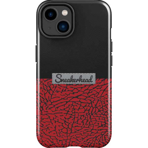 Elephant Print Red Sneakerhead iPhone 15 Plus Impact Case