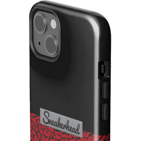 Elephant Print Red Sneakerhead iPhone 15 Plus Impact Case