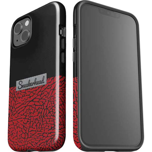 Elephant Print Red Sneakerhead iPhone 15 Plus Impact Case