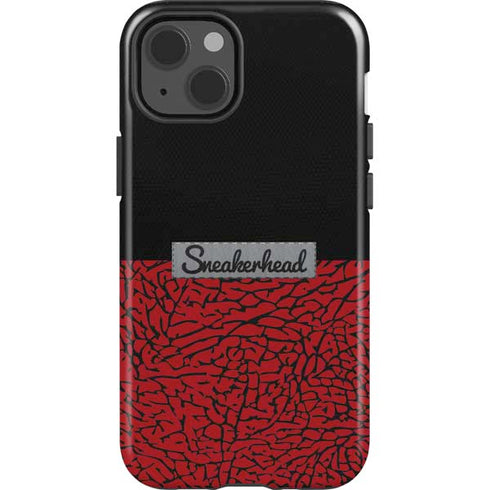 Elephant Print Red Sneakerhead iPhone 15 Impact Case