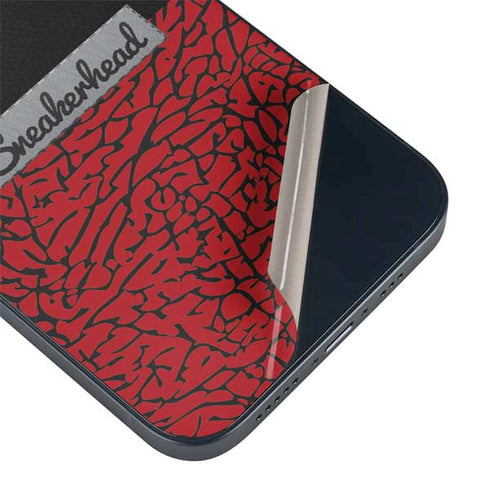 Elephant Print Red Sneakerhead iPhone 15 Plus Skin
