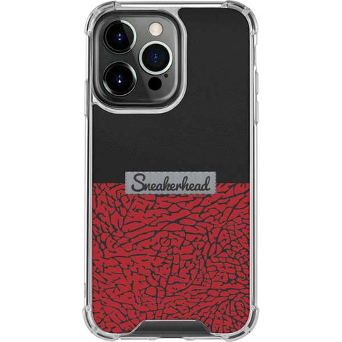 Elephant Print Red Sneakerhead iPhone 14 Pro Clear Case