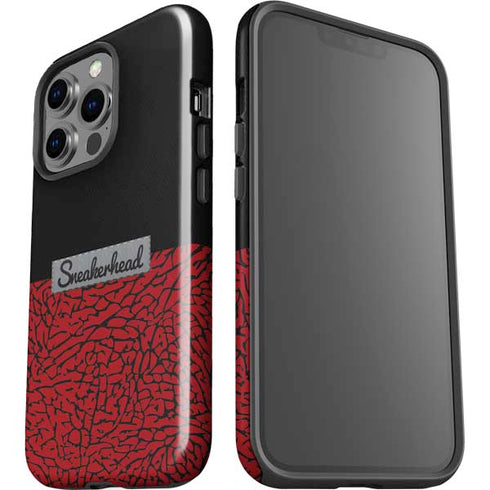 Elephant Print Red Sneakerhead iPhone 15 Pro Impact Case