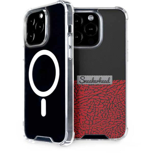 Elephant Print Red Sneakerhead iPhone 15 Pro MagSafe Case