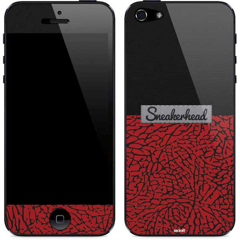 Elephant Print Red Sneakerhead iPhone 5/5s/5SE Skin