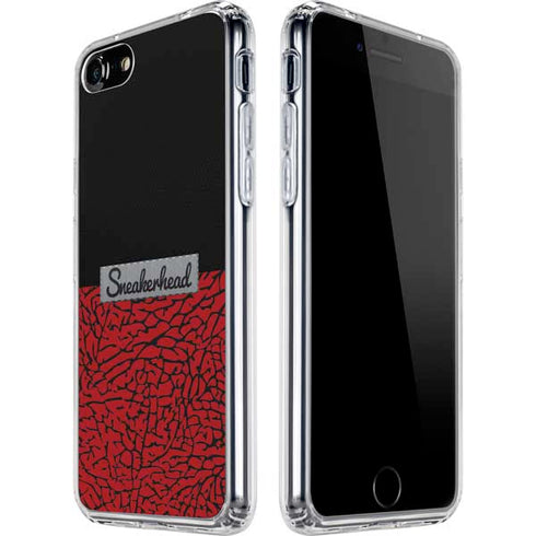 Elephant Print Red Sneakerhead iPhone SE (2nd & 3rd Gen) Clear Case