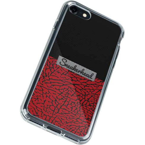 Elephant Print Red Sneakerhead iPhone SE (2nd & 3rd Gen) Clear Case