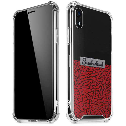 Elephant Print Red Sneakerhead iPhone XR Clear Case