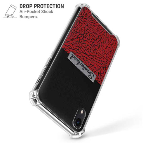 Elephant Print Red Sneakerhead iPhone XR Clear Case
