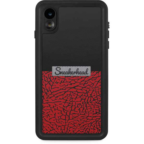 Elephant Print Red Sneakerhead iPhone XR Waterproof Case