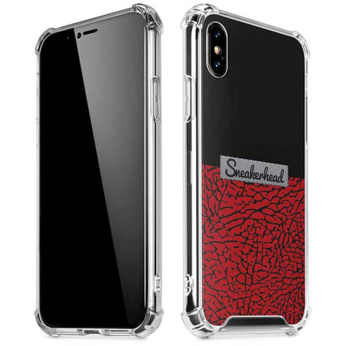 Elephant Print Red Sneakerhead iPhone XS Max Clear Case