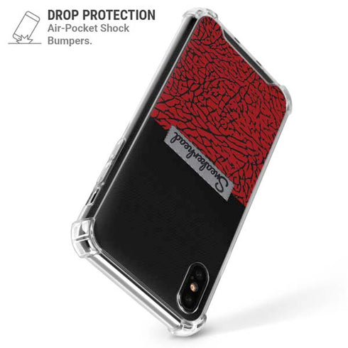 Elephant Print Red Sneakerhead iPhone XS Max Clear Case