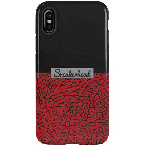 Elephant Print Red Sneakerhead iPhone XS Pro Case