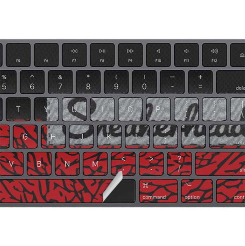 Elephant Print Red Sneakerhead Magic Keyboard with Numeric Keypad Skin