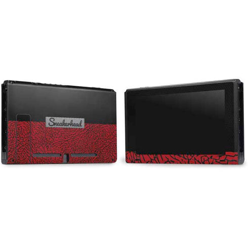 Elephant Print Red Sneakerhead Nintendo Switch Bundle Skin