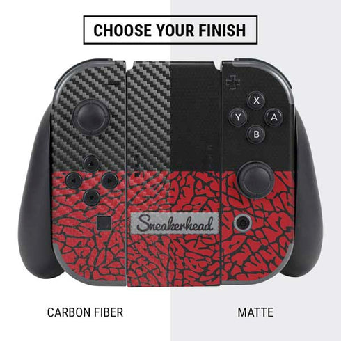 Elephant Print Red Sneakerhead Nintendo Switch Bundle Skin