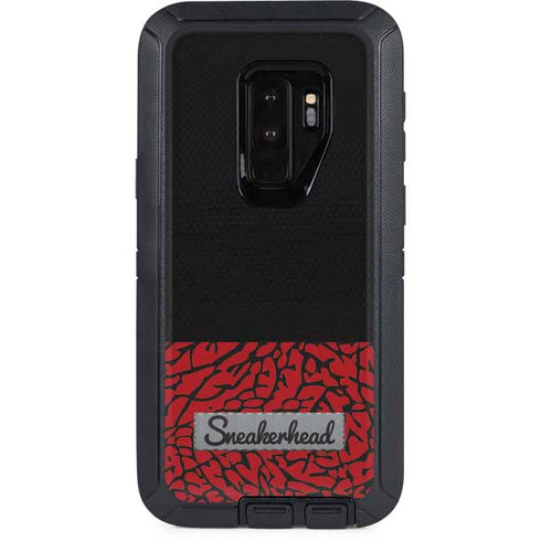 Elephant Print Red Sneakerhead Otterbox Defender Galaxy Skin