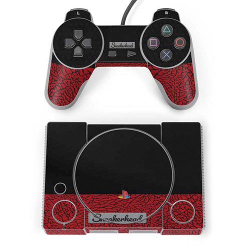 Elephant Print Red Sneakerhead PlayStation Classic Bundle Skin