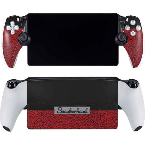 Elephant Print Red Sneakerhead PlayStation Portal Remote Player Skin