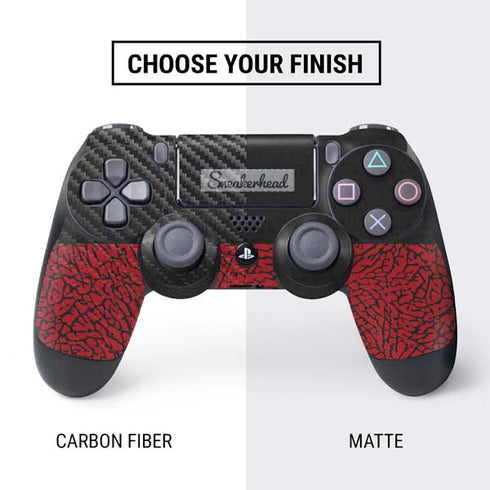 Elephant Print Red Sneakerhead PS4 Controller Skin