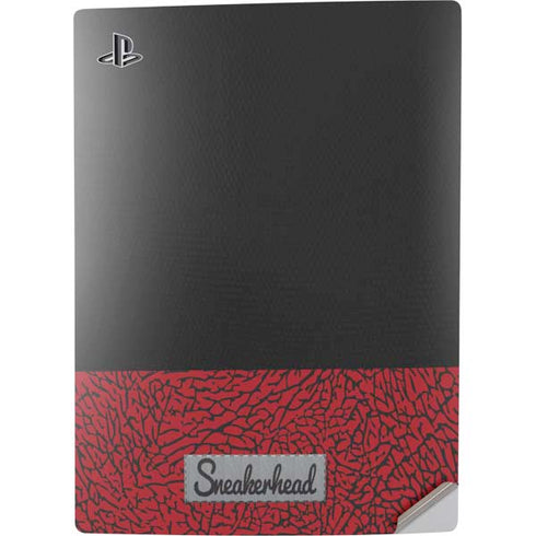 Elephant Print Red Sneakerhead PS5 Digital Edition Console Skin