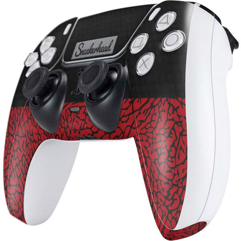 Elephant Print Red Sneakerhead PS5 Controller Skin