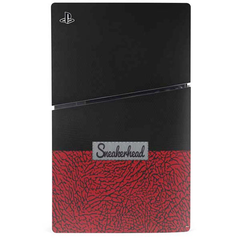 Elephant Print Red Sneakerhead PS5 Slim Disk Bundle Skin