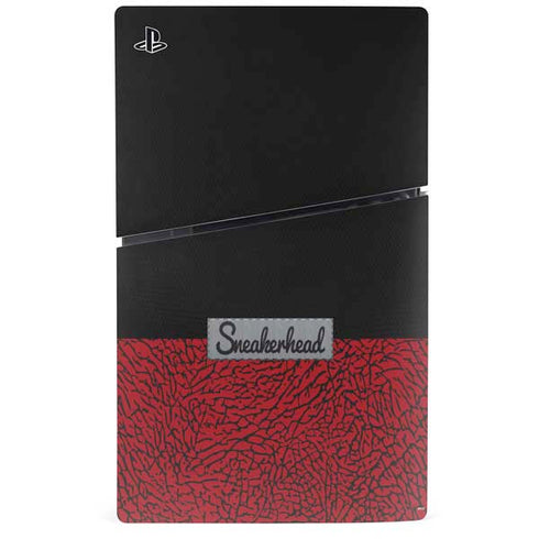Elephant Print Red Sneakerhead PS5 Slim Digital Edition Bundle Skin