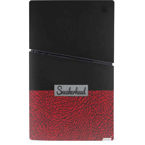 Elephant Print Red Sneakerhead PS5 Slim Digital Edition Bundle Skin