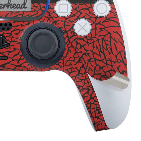 Elephant Print Red Sneakerhead PS5 Slim Digital Edition Bundle Skin