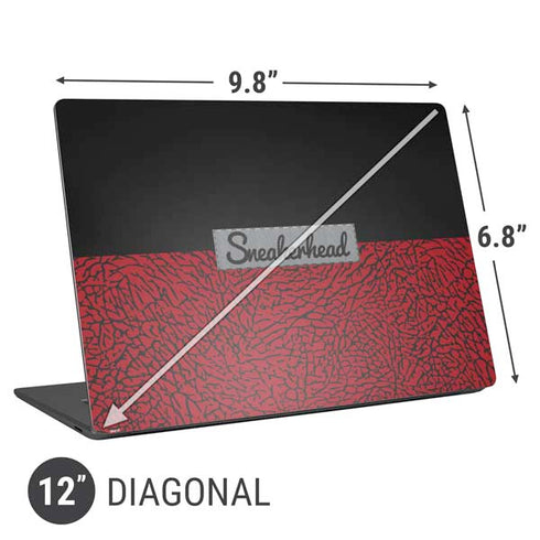 Elephant Print Red Sneakerhead Universal Laptop 12in (9.8 x 6.8in) Skin