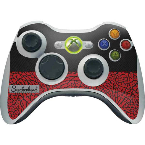 Elephant Print Red Sneakerhead Xbox 360 Wireless Controller Skin
