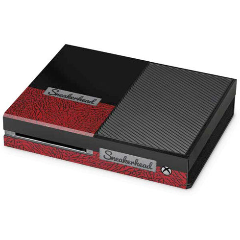Elephant Print Red Sneakerhead Xbox One Console Skin