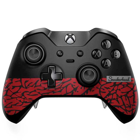 Elephant Print Red Sneakerhead Xbox One Elite Controller Skin