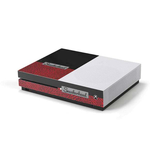 Elephant Print Red Sneakerhead Xbox One S Console Skin