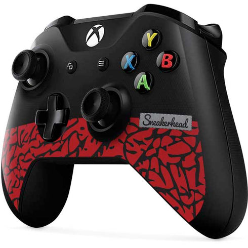 Elephant Print Red Sneakerhead Xbox One X Controller Skin