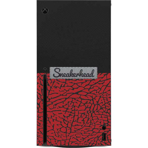 Elephant Print Red Sneakerhead Xbox Series X Console Skin