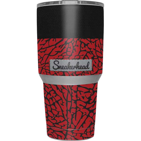Elephant Print Red Sneakerhead Yeti 30oz Rambler Tumbler Skin