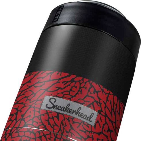 Elephant Print Red Sneakerhead Yeti Colster Can Insulator Skin