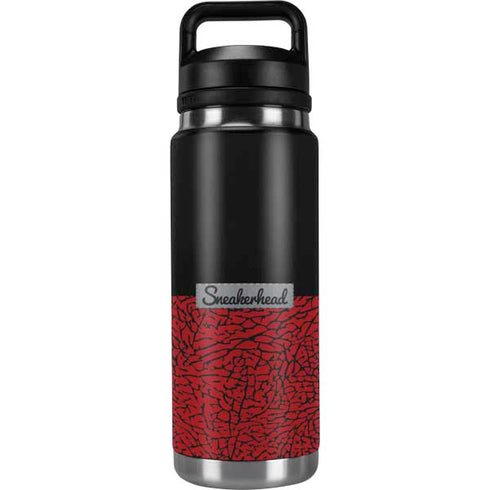 Elephant Print Red Sneakerhead YETI Rambler 26oz Bottle Skin