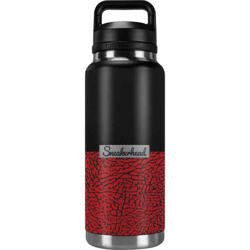 Elephant Print Red Sneakerhead YETI Rambler 36oz Bottle Skin