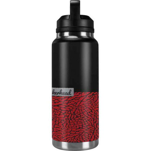 Elephant Print Red Sneakerhead YETI Rambler 36oz Bottle Skin