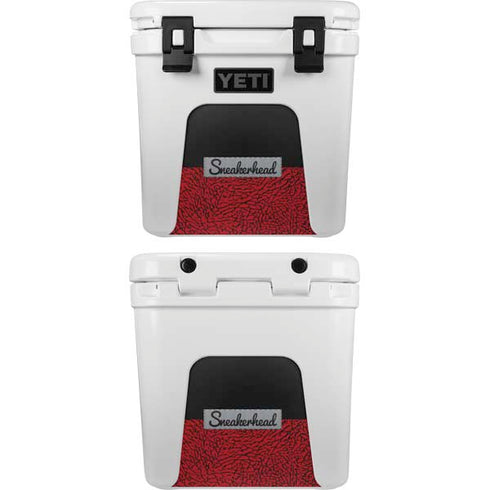 Elephant Print Red Sneakerhead YETI Roadie 24 Hard Cooler Skin