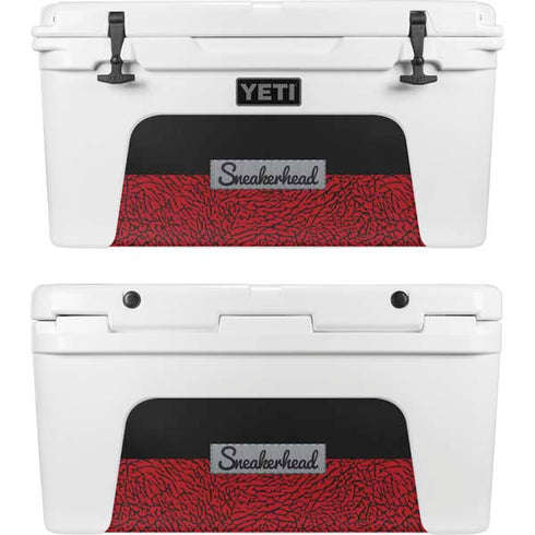 Elephant Print Red Sneakerhead YETI Tundra 75 Hard Cooler Skin