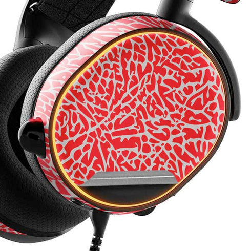 Elephant Print Red SteelSeries Arctis 5 Skin