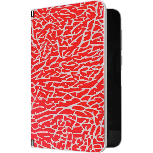 Elephant Print Red Surface Duo Skin